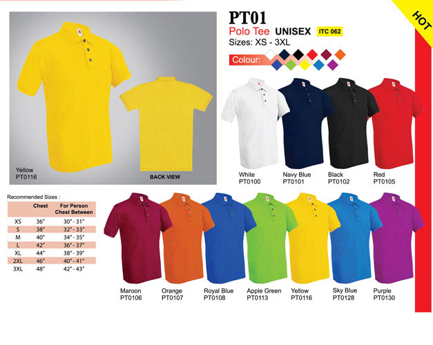 Plain Collar Shirt (PT01) – Premium Gift Supplier