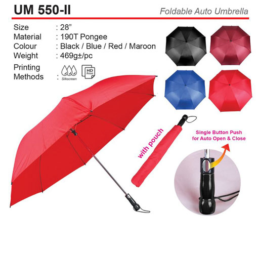 Foldable Auto Open Umbrella (UM550-II) – Premium Gift Supplier