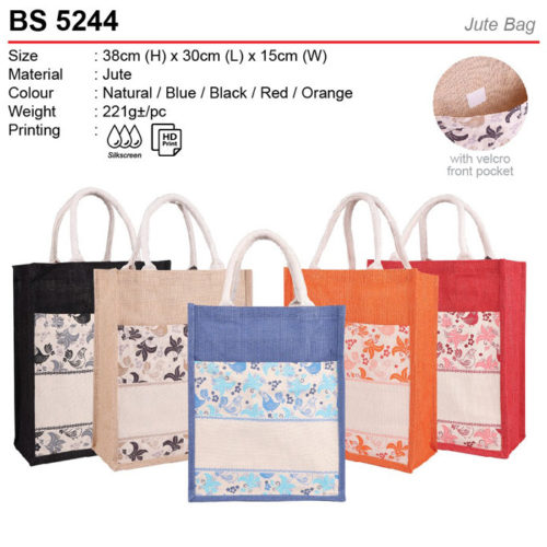 A4 Pattern Jute Bag (BS5244)