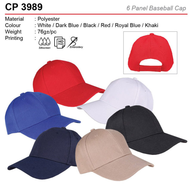 6 Panel Polyester Cap (CP3989)